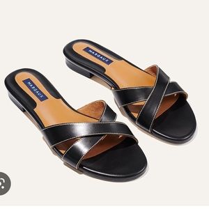 Margaux New York black flat slides - new